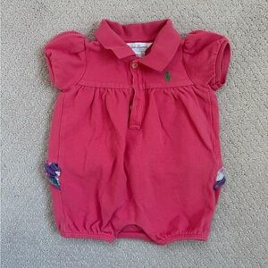 Ralph Lauren Pink Polo Romper